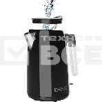 Чайник электрический Polaris PWK 1746CA Water Way Pro 1.7л. 2200Вт черный (корпус: нержавеющая сталь), фото2