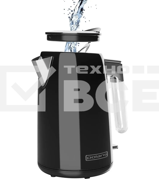Чайник электрический Polaris PWK 1746CA Water Way Pro 1.7л. 2200Вт черный (корпус: нержавеющая сталь)