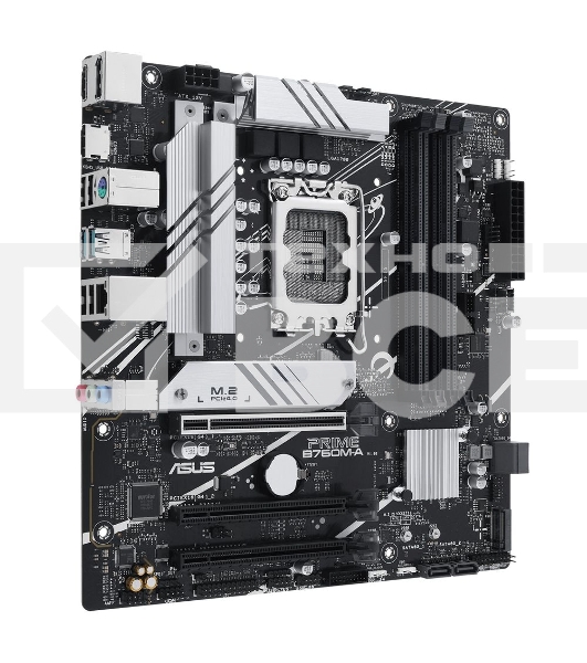 Материнская плата ASUS PRIME B760M-A-CSM, Socket LGA 1700, Intel B760, 4xDDR5, 4xSATA, 2xM.2, 1xPCIe 4.0 x16, 1xPCIe 4.0 x4, 2xHDMI, 1xDP, 1x 2.5Gb LAN, 2xUSB-A 3.1, 4xUSB-A 2.0, 3x3.5 мм, 7.1, mATX