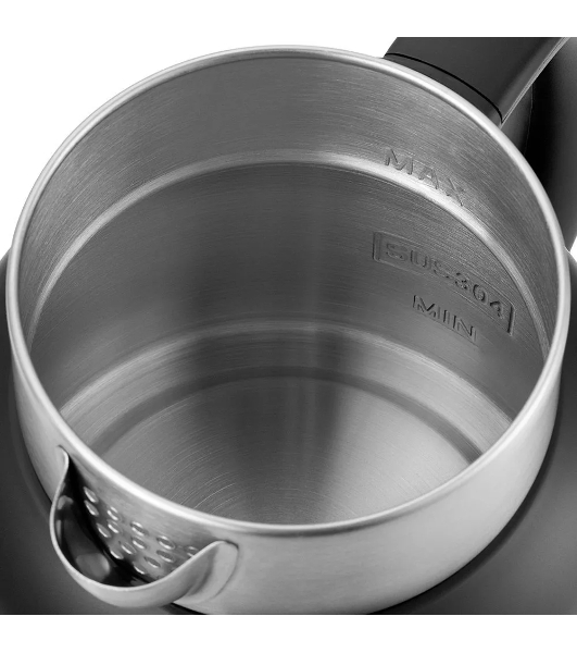 Чайник электрический Kitfort КТ-6196-1 1.5л. 2200Вт черный/серебристый (корпус: нержавеющая сталь)