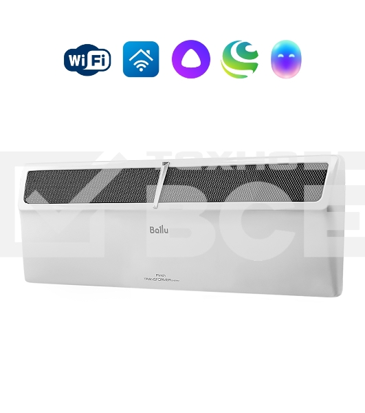 Комплект Ballu Plinth Transformer BEC/PL-500-4E с блоком управления, белый, 500 Вт, 8 м2, дисплей, термостат
