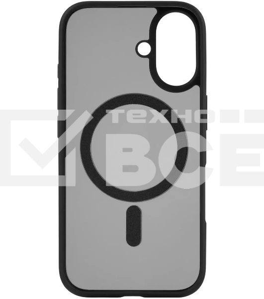 Чехол (клип-кейс) uBear для Apple iPhone 16 Cloud with MagSafe черный (CS427BL61MT-I24M)