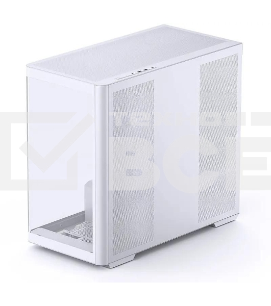 Корпус без блока питания JONSBO D300, Mini-Tower, TG, no fan, 2xUSB-A 3.2 + 1xUSB-C 3.2, mATX, mITX White