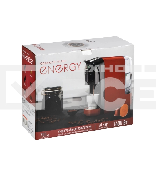 Кофеварка ENERGY EN-250-3 красный