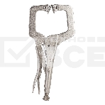 Зажимные клещи С-образные с фиксатором Deli DL20011 Рабочий ход 78 мм. Материал высокоуглеродистая сталь CrMo. Регулировочный винт. Быстросъемная ручка., фото 1