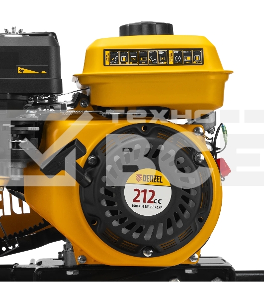 Мотоблок Denzel DPT-370S, 7 л.с., ремен.сцеп, фрез 3х4, ШОМ, передачи 3В/1Н