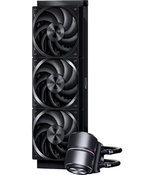 Система охлаждения Water Cooling System PCCooler DE360 Pro BK (300W, 360мм, Black, ARGB Pump, Fans: 3x120мм, 86.73CFM, 32dBA, 2200RPM/Pump height 57мм, 28dBA, 3200RPM, Rad thickness 27мм/S: 1851, 1700, 1200, 115X, AM5, AM4, AM3)