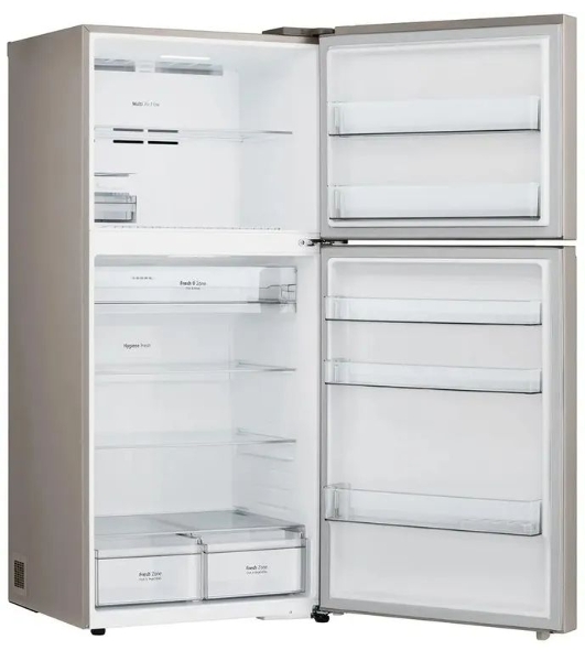 Холодильник LG GR-B922FEBM бежевый двухкамерный 428/184л морозилка сверху, No Frost