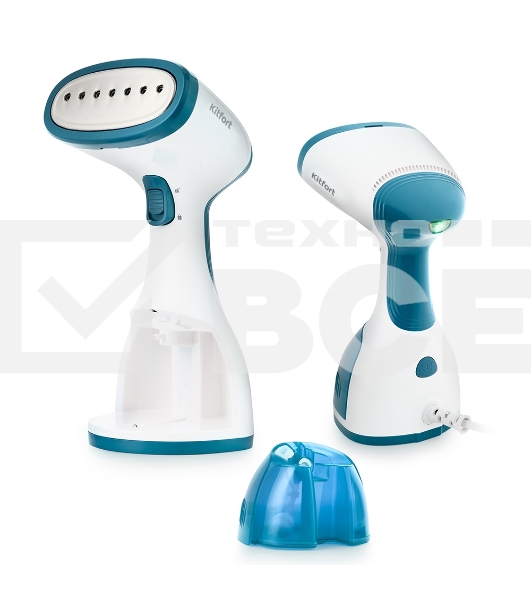 Отпариватель Kitfort КТ-916-1/Мощность: 900-1100 Вт.Объем резервуара для воды: 220 мл.голубой