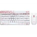 Комплект клавиатура+мышь Logitech MK240 Nano беспроводной, USB, 1000 DPI, белый, фото6