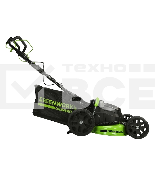 Газонокосилка аккумуляторная GreenWorks GC82LM61S, TwinForce, 82V, 61 см, самоходная, бесщеточная, без АКБ и ЗУ  (2515607)