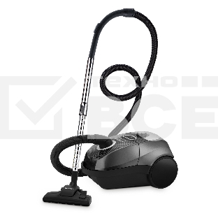 Пылесос Coolfort CF-3041 (MC) черный/серый, мощность всасывания 450 Вт, уборка сухая, пылесборник мешок 3 л.