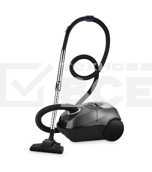 Пылесос Coolfort CF-3041 (MC) черный/серый, мощность всасывания 450 Вт, уборка сухая, пылесборник мешок 3 л.