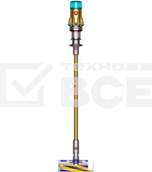 Пылесос вертикальный Dyson SV46 V12 Detect Slim Absolute золотистый/серебристый, питание от аккумулятора, 150 Вт, уборка сухая, пылесборник 0.35 л, работа от АКБ max 60 мин