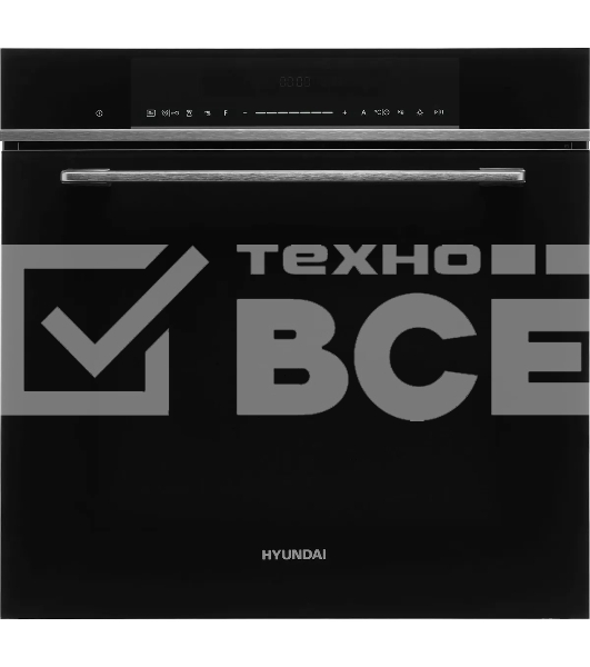 Духовой шкаф электрический Hyundai HMEO 6780 DX черное стекло/серебристый