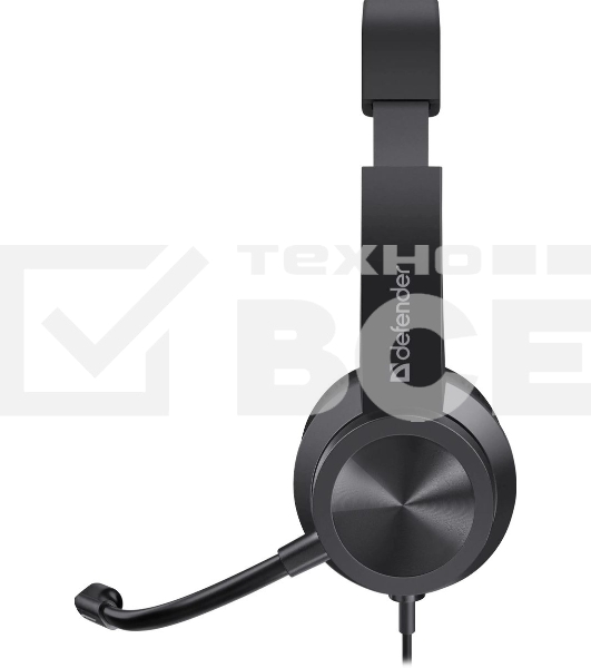 Гарнитура проводная Defender Tune 150 (черная, провод 1.8 м) (63151)
