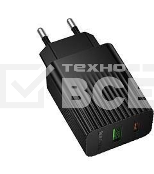Сетевое зарядное устройство BOROFONE (6941991122750) BAS74A 1USB+1Type-C 3.0A QC3.0 PD 20W черный