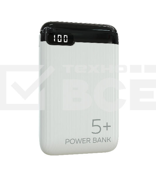 Портативный аккумулятор More choice (4620202550507) PB19-05 2USB 2.1A - 5000mAh белый