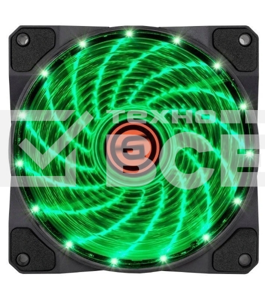 Вентилятор для корпуса LED 12LG15 (зеленый) (108309)