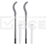 Комплект плоских кронштейнов Royal Thermo с дюбелями 7,2х170мм, серебристые, фото2