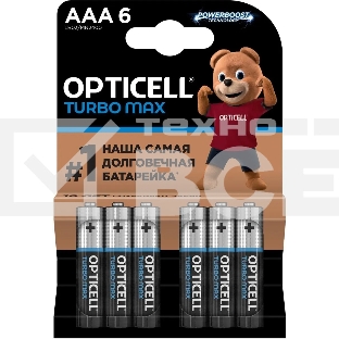 Батарея Opticell Turbo MAX LR03 AAA (6шт) блистер