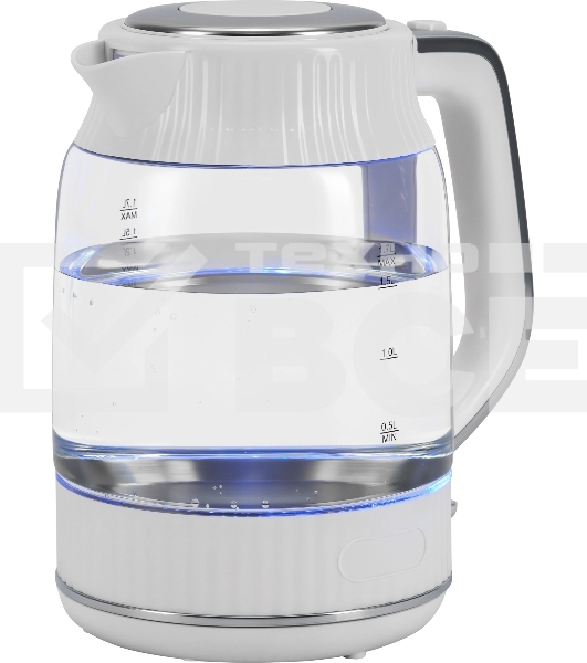 Чайник электрический Vitek VT-WK1059 1.7л. 2200Вт белый корпус: стекло/пластик