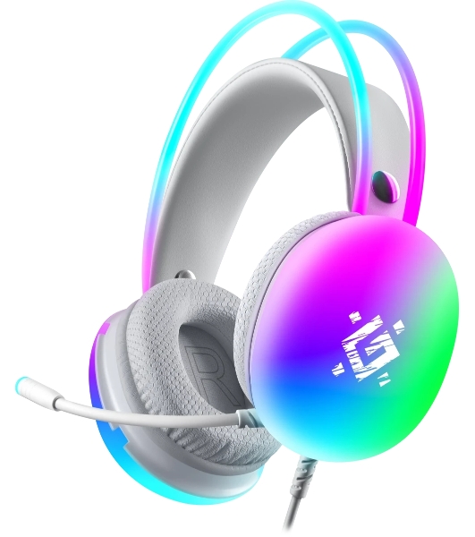 Гарнитура Defender Ignis белый, проводная, подсветка