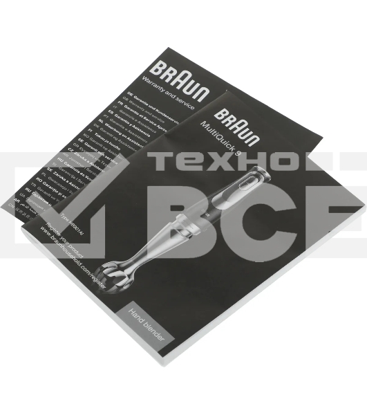 Блендер погружной Braun MQ9135XI черный/серебристый