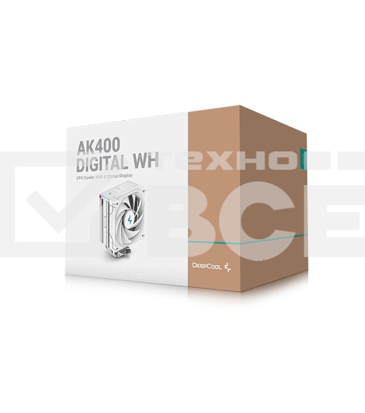 Кулер для процессора DeepCool AK400 DIGITAL белый 120мм алюминий 1850rpm 28db 4-pin 220Вт
