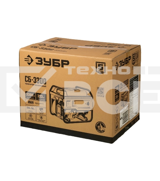 Электрогенератор бензиновый Зубр СБ-3300, 3.3 кВт, 72 дБ, 44 кг