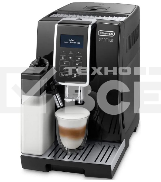 Кофемашина автоматическая DeLonghi ECAM 350.55.B черный, исп. кофе - зерновой/молотый, 1.8 л, 1450 Вт, 15 Бар.