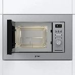 Микроволновая печь встраиваемая Gorenje BMI201AG1X нержавеющая сталь, 20 л, 800 Вт, переключатели - поворотный механизм/кнопки, фото10