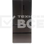 Холодильник Hyundai CM55043F черная сталь трехкамерный 354/186л морозилка снизу, No Frost, Side by Side, фото4