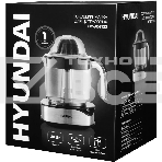 Соковыжималка цитрусовая Hyundai HY-JC4123 30Вт рез.сок.:1200мл. черный/нержавеющая сталь, фото2