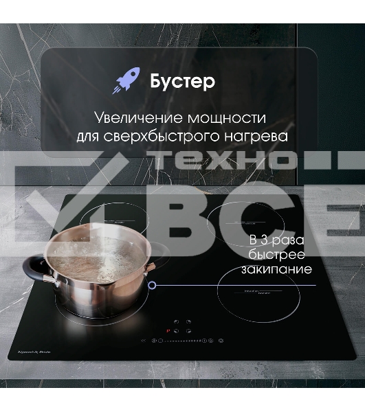 Индукционная варочная панель Zigmund & Shtain CI 35.6 B независимая, черный