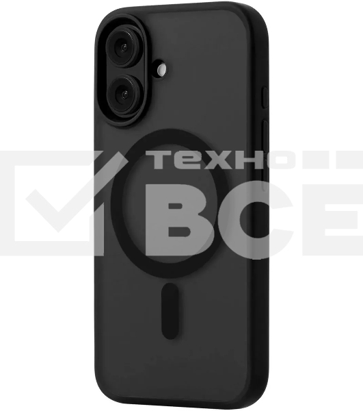 Чехол (клип-кейс) uBear для Apple iPhone 16 Cloud with MagSafe черный (CS427BL61MT-I24M)