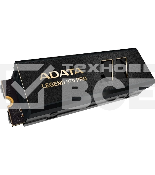 Накопитель SSD ADATA Legend 970 Pro, 1000 Гб, M.2 2280, PCIe 5.0 x4, NVMe 2.0, 3D TLC, R/W 13000/5800 МБ/сек, радиатор с вентилятором