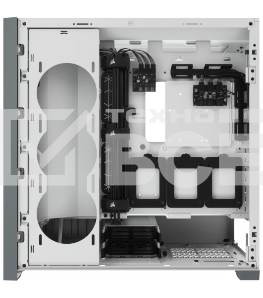 Компьютерный корпус Corsair iCUE 5000X RGb CC-9011213-WW Tempered Glass Mid-Tower Smart Case, White