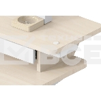 Стол для компьютера Cactus CS-EDL-DWT столешница ДСП светлый дуб каркас белый 120x71x60см, фото2