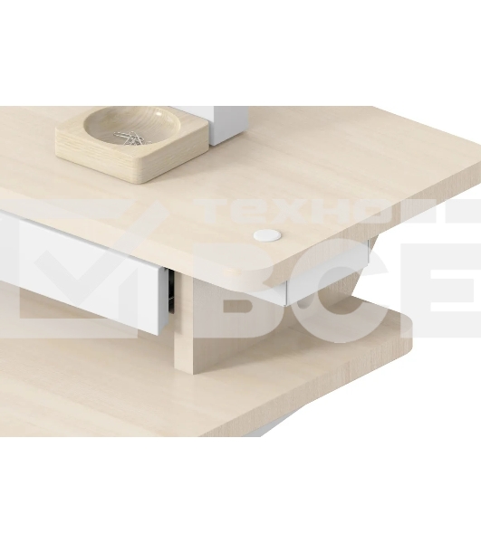 Стол для компьютера Cactus CS-EDL-DWT столешница ДСП светлый дуб каркас белый 120x71x60см