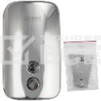 Дозатор жидкого мыла настенный, металический с глазком, из нержавеющей стали 1000 мл BRIMIX 615, фото3