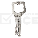 Зажимные клещи С-образные с фиксатором Deli DL20011 Рабочий ход 78 мм. Материал высокоуглеродистая сталь CrMo. Регулировочный винт. Быстросъемная ручка., фото2