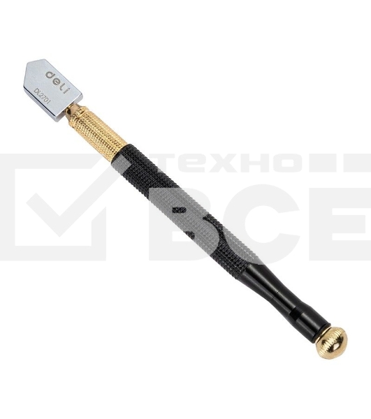 Маслянный стеклорез Deli DL2701 Технические характеристики: 180 мм. Диаметр режущей головки: 3 мм. Вольфрамовая сталь YG5. хвостовик из углеродистой стали 36#.