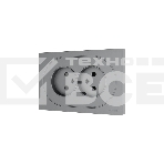 Розетка 2-м LEZARD СП OSEN без заземл. ПБТ, механизм, серый матовый 743-7400-128B, фото2