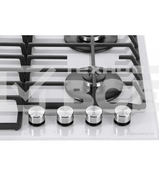 Газовая варочная панель Maunfeld EGHG.64.63CW/G, 4 конфорки, закаленное стекло, белый