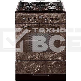 Плита комбинированная Gefest 6502-04 0054 коричневый, конфорок 4 газовых, духовка 55 л, 60 см x 85 см x 60 см