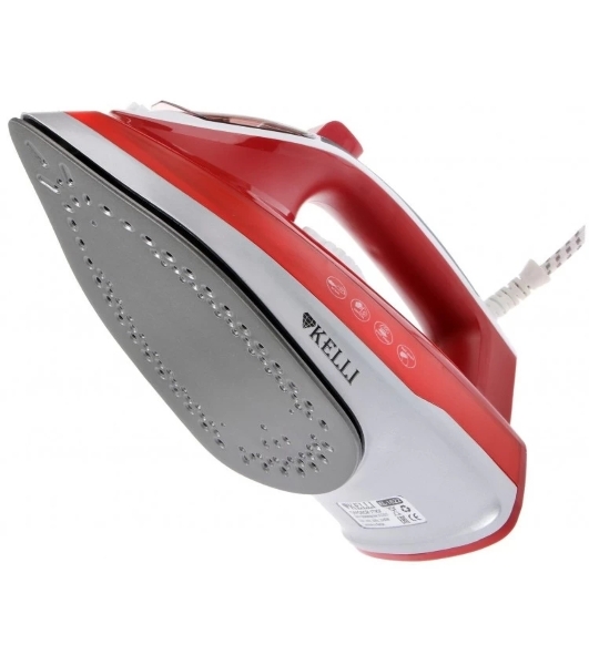 Утюг Kelli KL-1622 красный, 2200 Вт, 100 г/мин, 400 мл