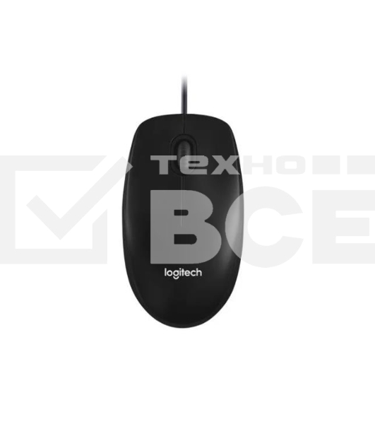 Мышь проводная Logitech M100/100R DARK/GREY (темно-серая/черная), 1000 dpi, USB, кнопки - 3