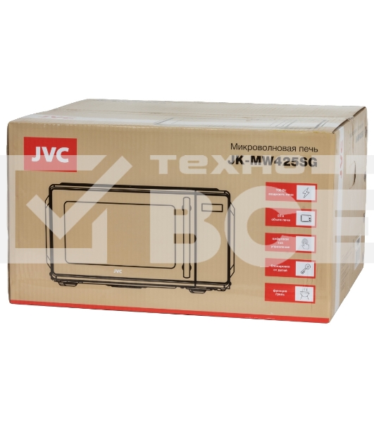 Микроволновая печь JVC JK-MW425SG белый, 20 л, 700 Вт, переключатели - мембранные кнопки