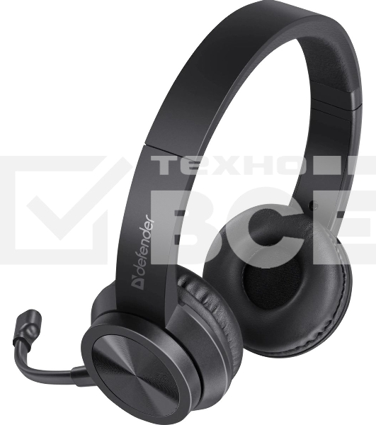 Гарнитура проводная Defender Tune 150 (черная, провод 1.8 м) (63151)